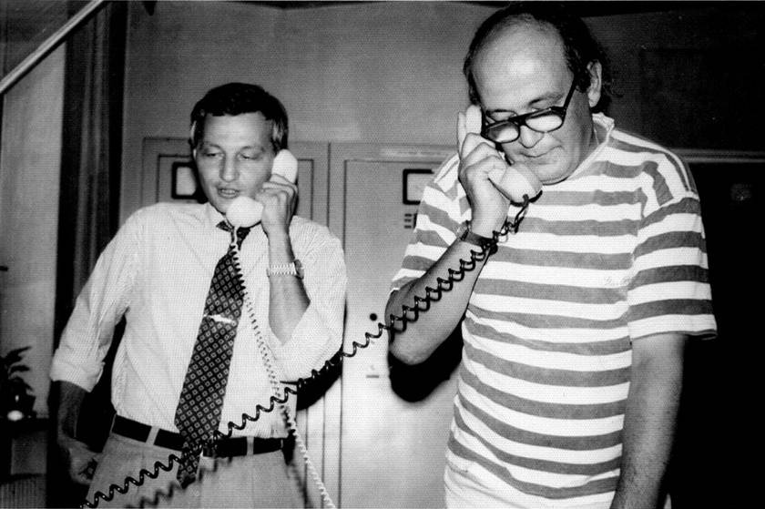 Mihai Junea (Radio Timișoara) cu Paul Grigoriu la Radio Cluj - 8 iulie 1993