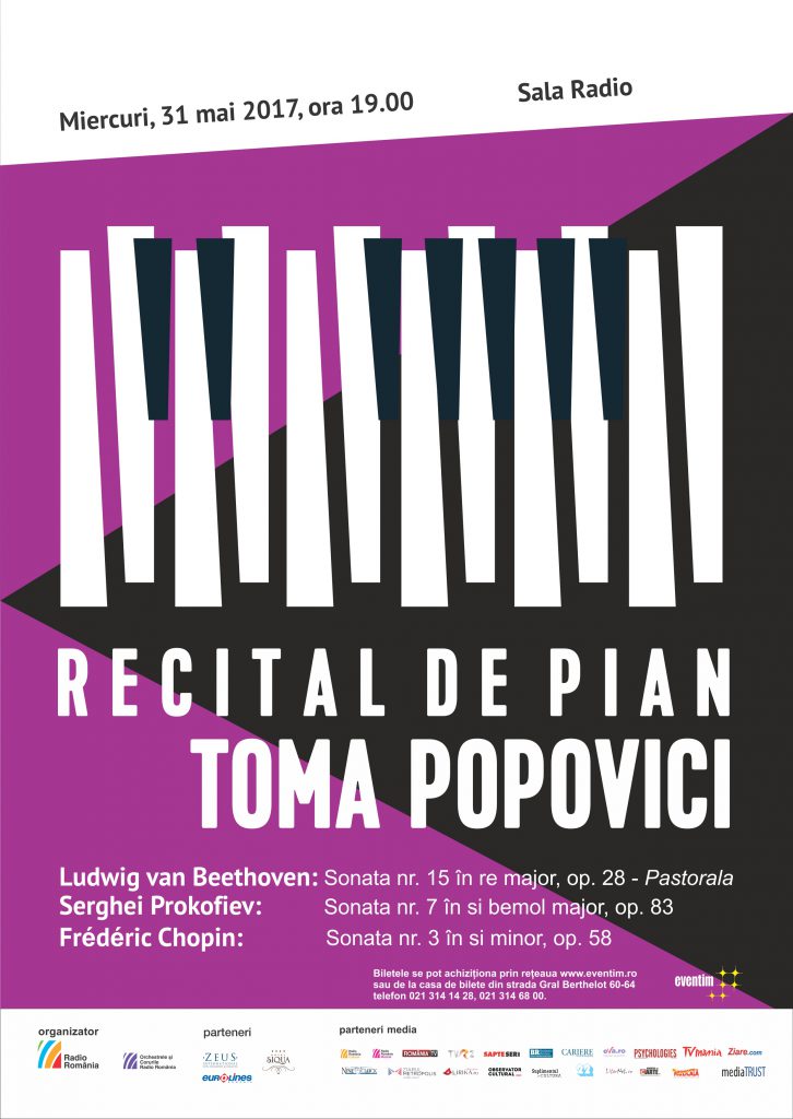 Afis recital Toma Popovici