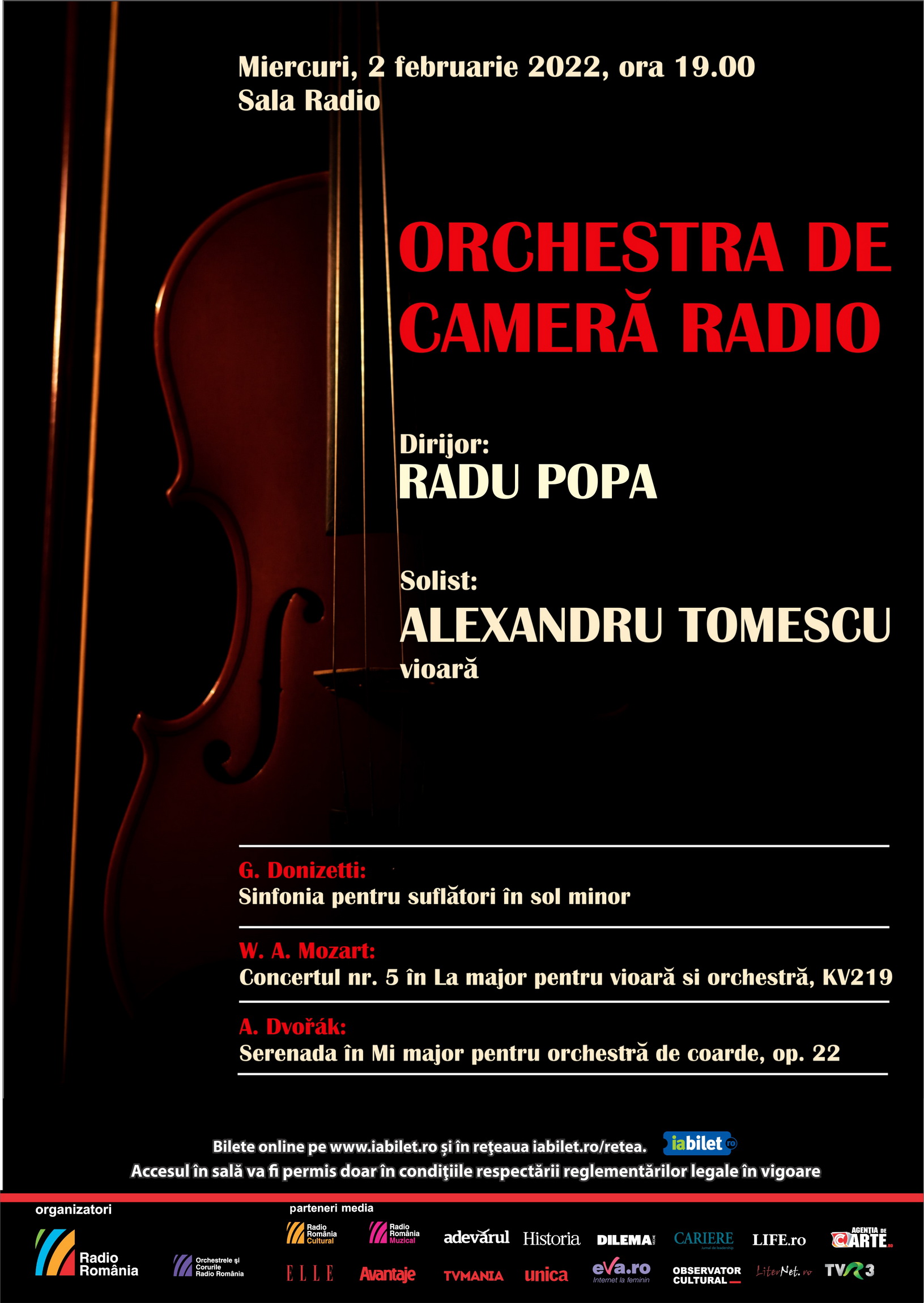 Example Overview To contaminate Alexandru Tomescu cântă Mozart la Sala Radio | Agenția de presă Rador
